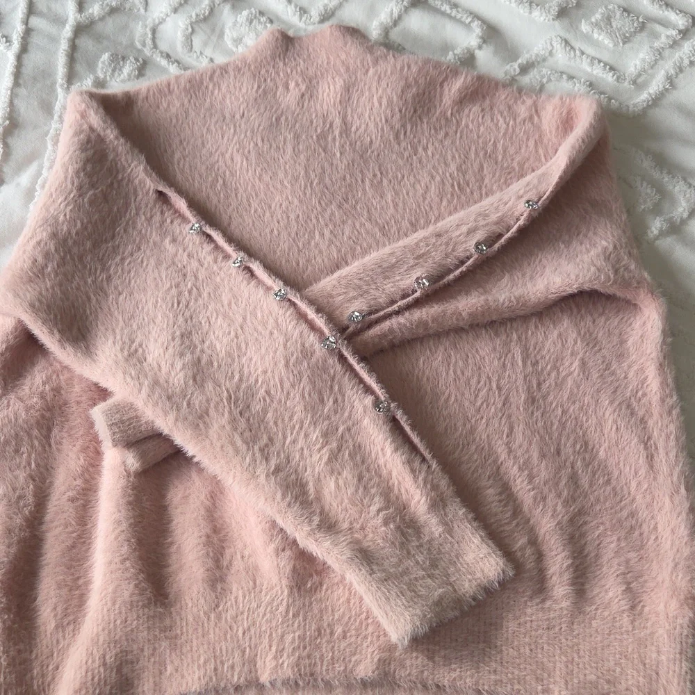 4/$20 Kaily K Soft Pink Women's Sweater - Picture 4 of 4